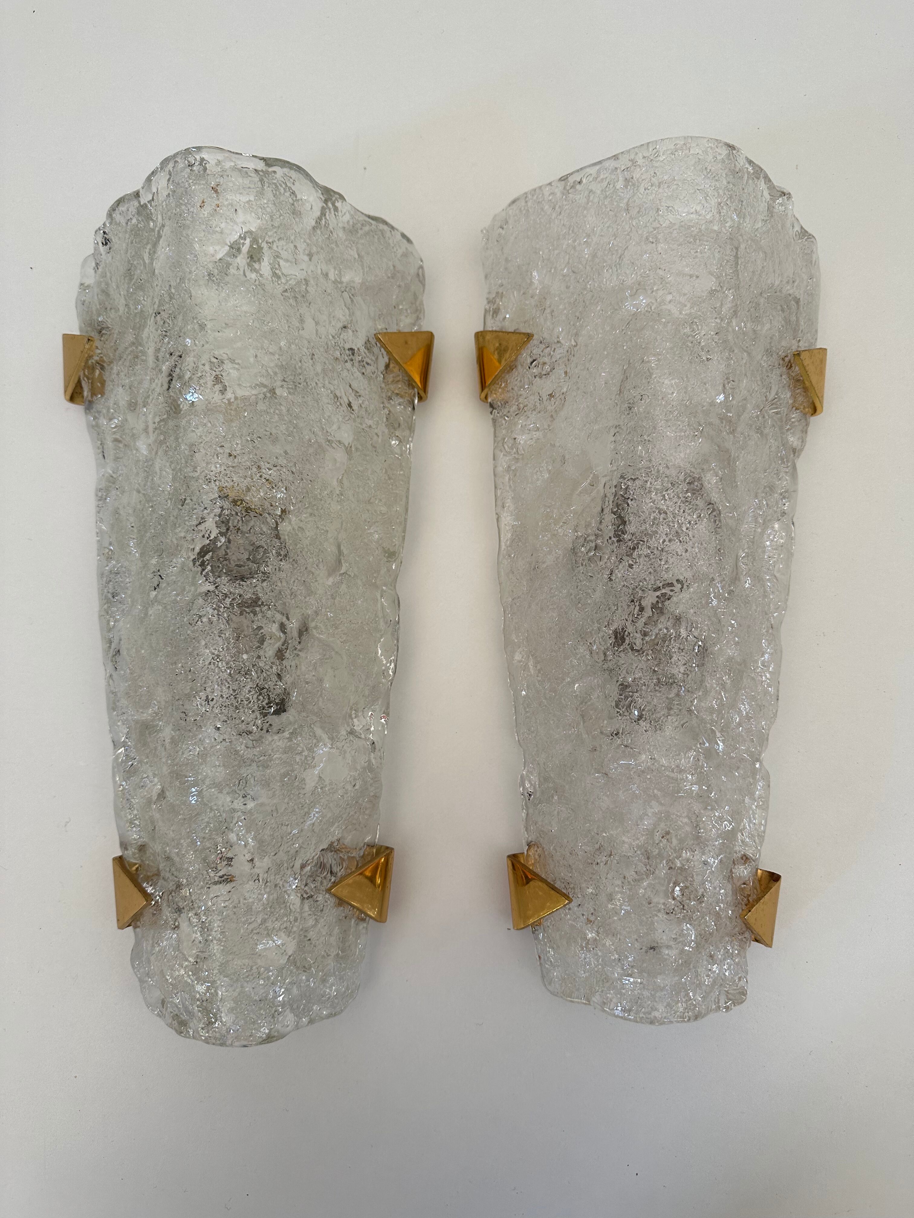 Pair wall lamps jt kalmar vintage design 70s