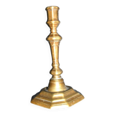 Bougeoir octogonale Louis XIV en bronze, 18e siècle