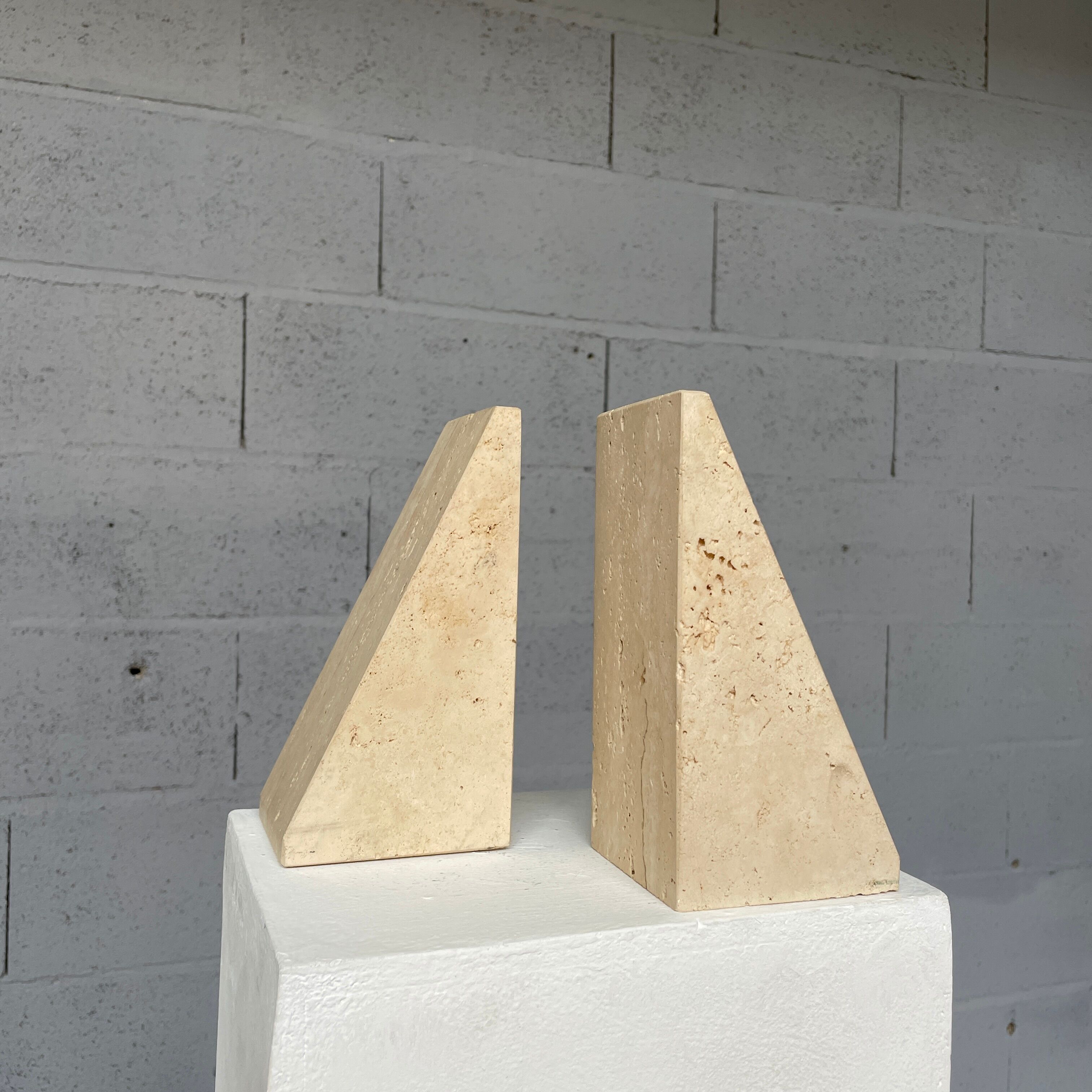 Travertine bookends