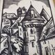 Golden wood frame Barbara Biss Original print