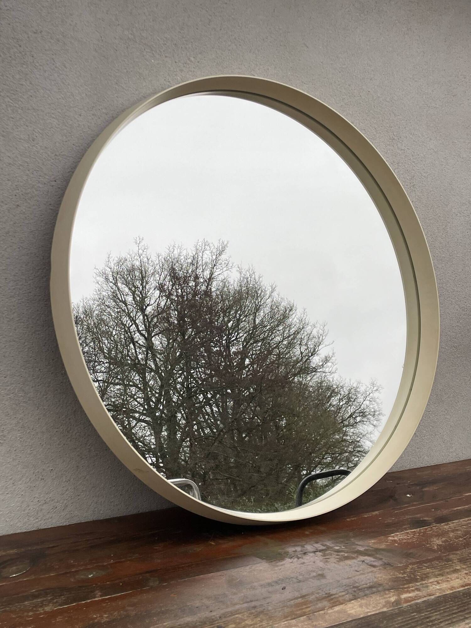 Very Large Vintage 1970's Trinity Plastic Mirror - 77cm Diameter