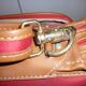 Samsonite red canvas and leather suitcase from the 80s