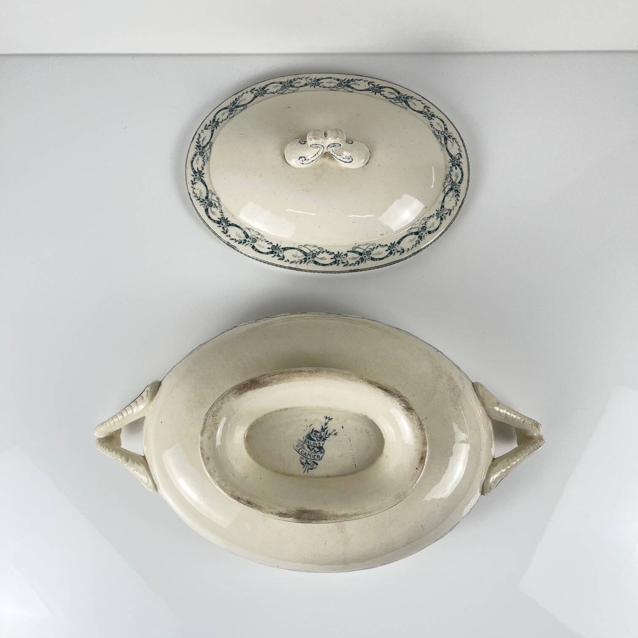 Salins "Recamier" iron earth soup tureen, late 19th century
