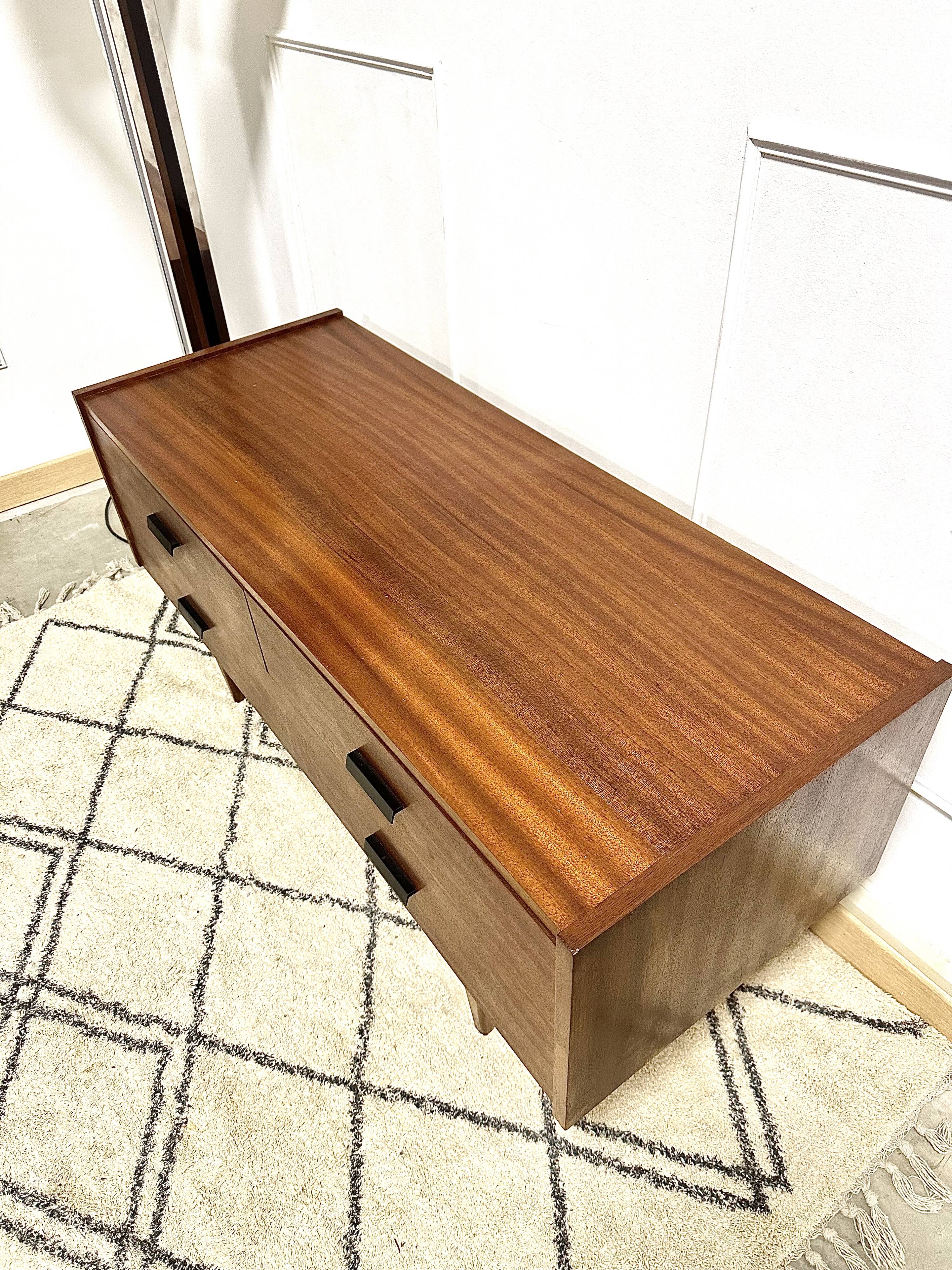 Low Scandinavian teak row