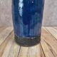 Large workshop vase in blue and green raku style, signed – 30 cm