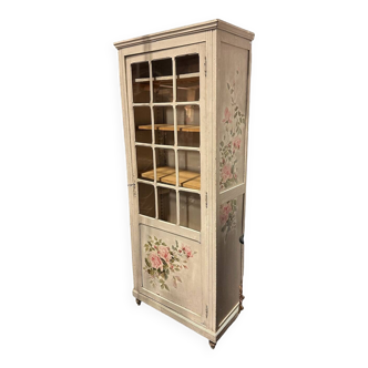 Old wood hosiery cabinet display case