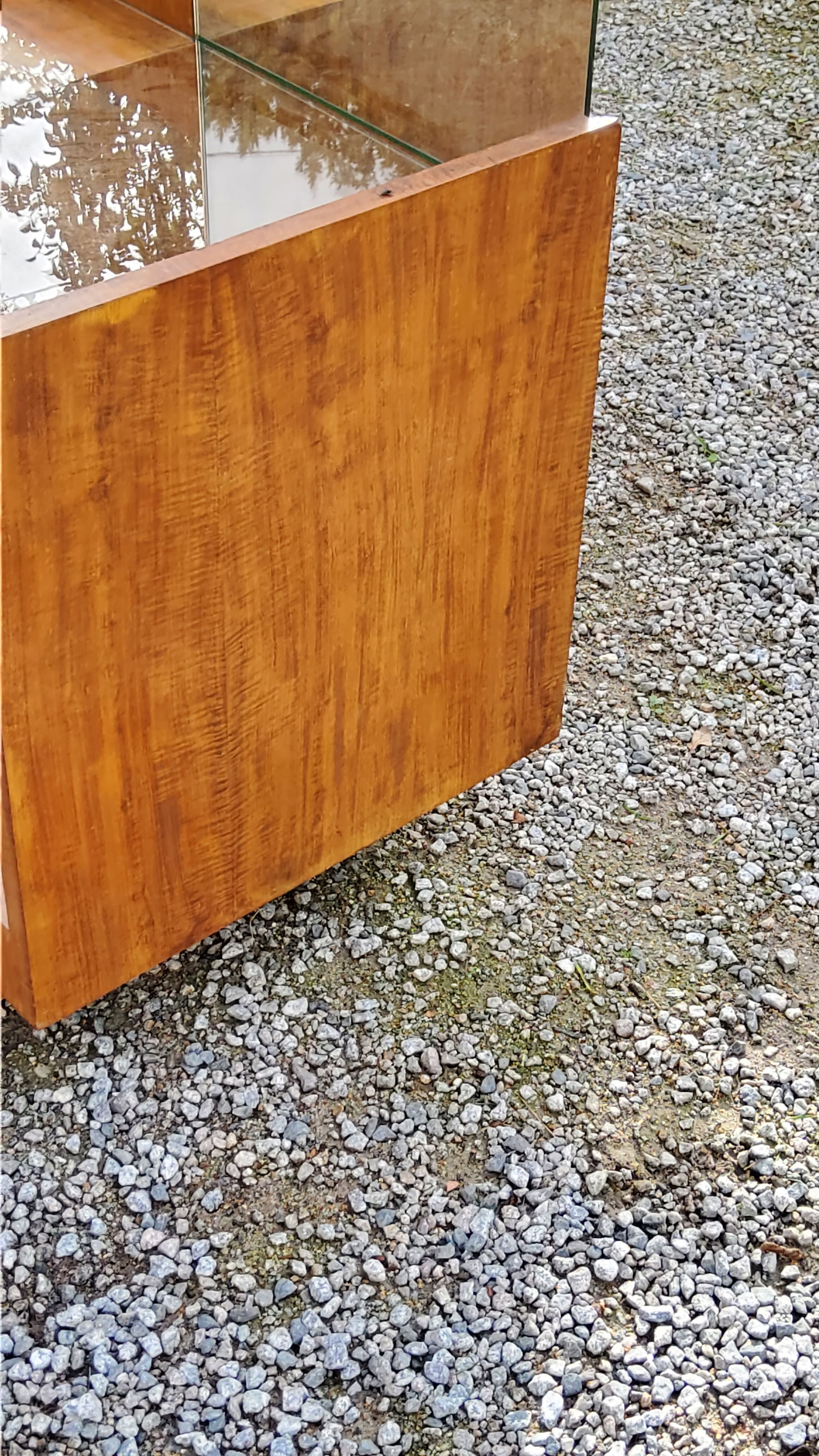 Coiffeuse art déco en acajou blond doré des années 30