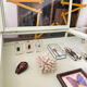 Display case with double glass