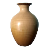 Vase céramique jaune moutarde XXe siècle Jean-Luc Noël