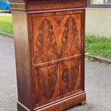 Louis Philippe burr walnut and marble secretary from the 19th century