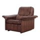Fauteuil en cuir marron, design suisse, années 1970, fabrication : De Sede