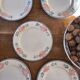 5 assiettes à dessert Italiennes fleurs