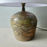 Lampe en grès de Jean Claude Monange, années 60