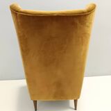 Dark Goldenrod Wingback Armchair model 437 by Gio Ponti for Cassina