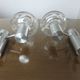 Pair of wall lamps, chrome metal and brushed aluminum 60s 70s