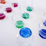 Set of dessert bowls, Italian design, 1970s, made in Italy