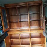 Vintage cherry bookcase with drawers and shelves