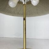 Lampe de table champignon en laiton et verre de l'ère spatiale par Peill & Puzzler 1970