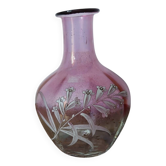 Carafe cruche de nuit verre émaillée - fin 19ème
