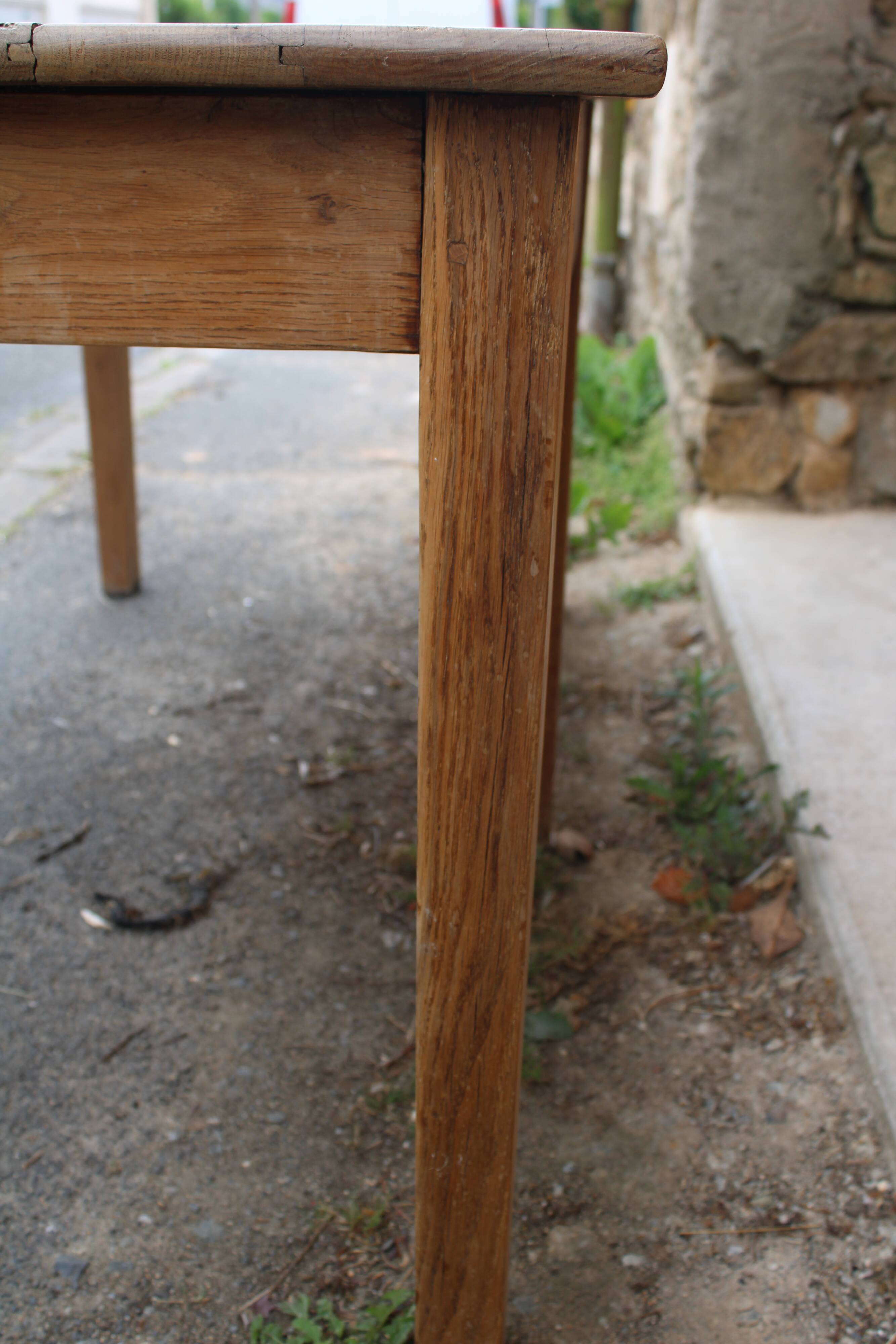 Table de ferme en chêne pour 6 personnes