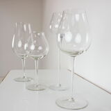 Set of Large Glass Goblets 1960s, Czechoslovakia