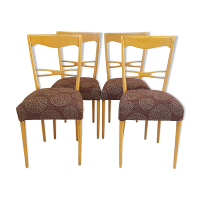 Suite de 4 chaises scandinaves 1960