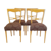 Suite de 4 chaises scandinaves 1960