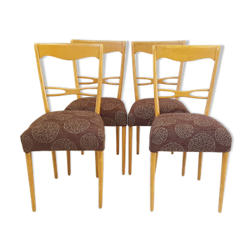 Suite de 4 chaises scandinaves 1960
