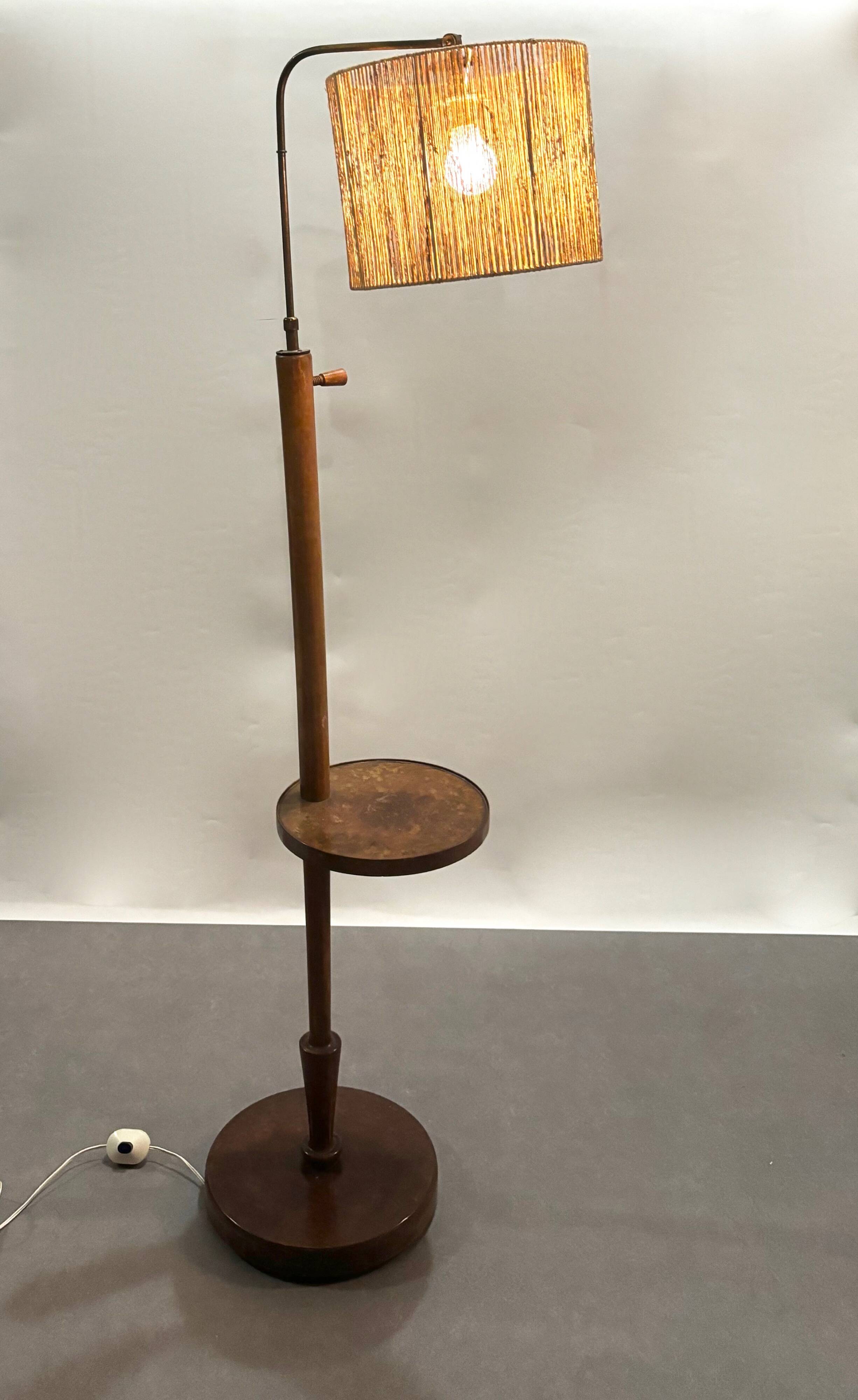 Art deco rope floor lamp