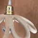 Suspension en céramique fleur en grès - artisanat français