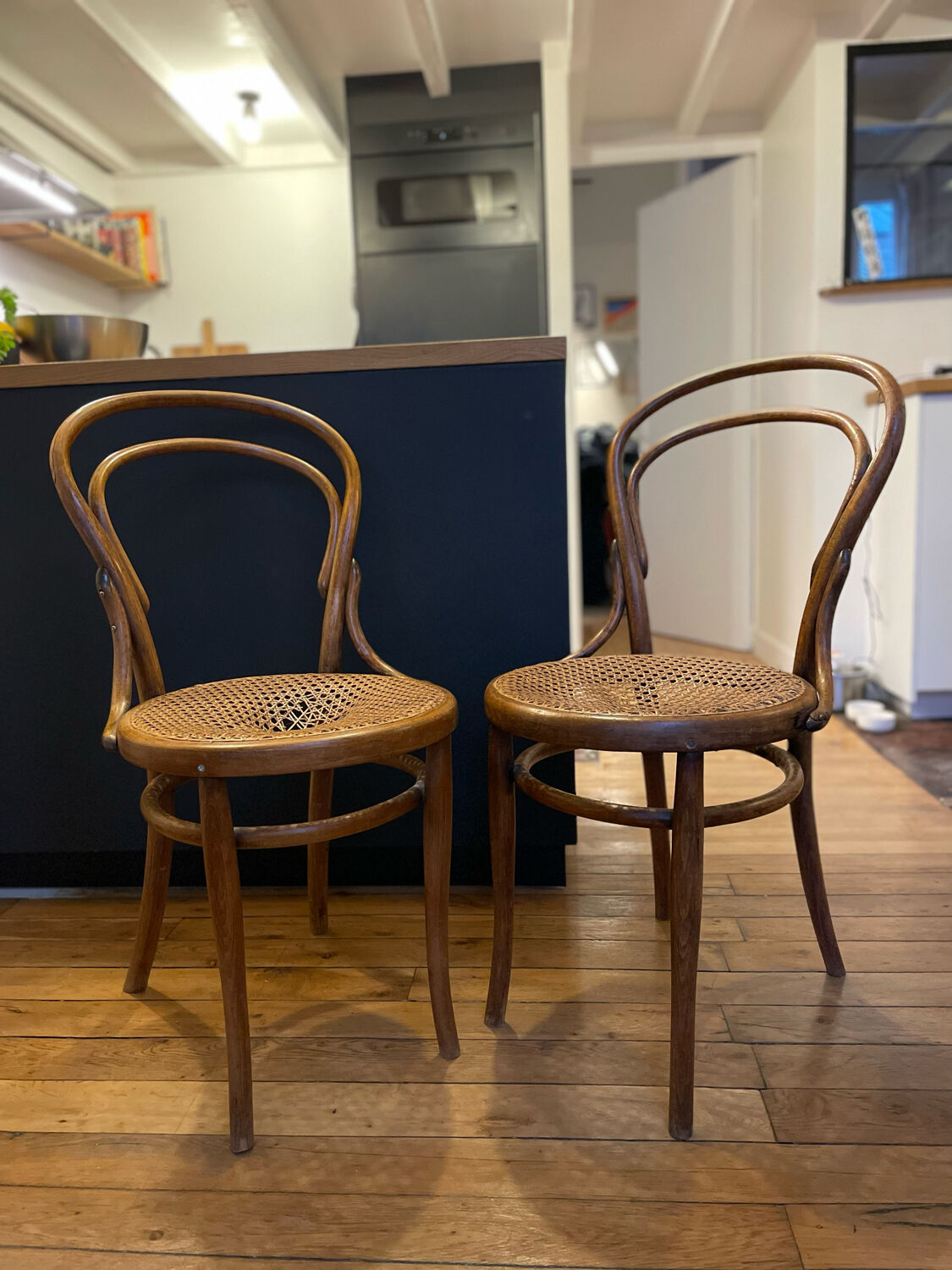 Chaises bistrot cannage