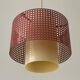 Suspended lamp in pink metal and plexiglass, Danish design, 1960s, Denmark.
