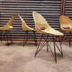 Set of 4 beige chairs by Miroslav Navràtil by Vertex