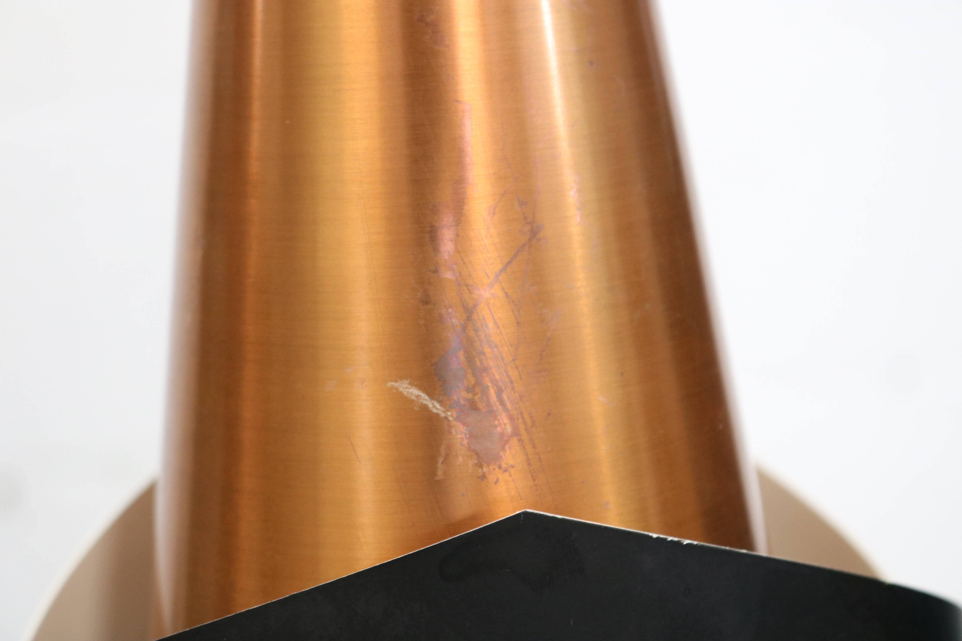 Danish Modern Copper / black  design lamp - 1960s Style