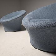 Pair of light blue Mushroom lounge chairs by Pierre Paulin for Artifort, 1960s