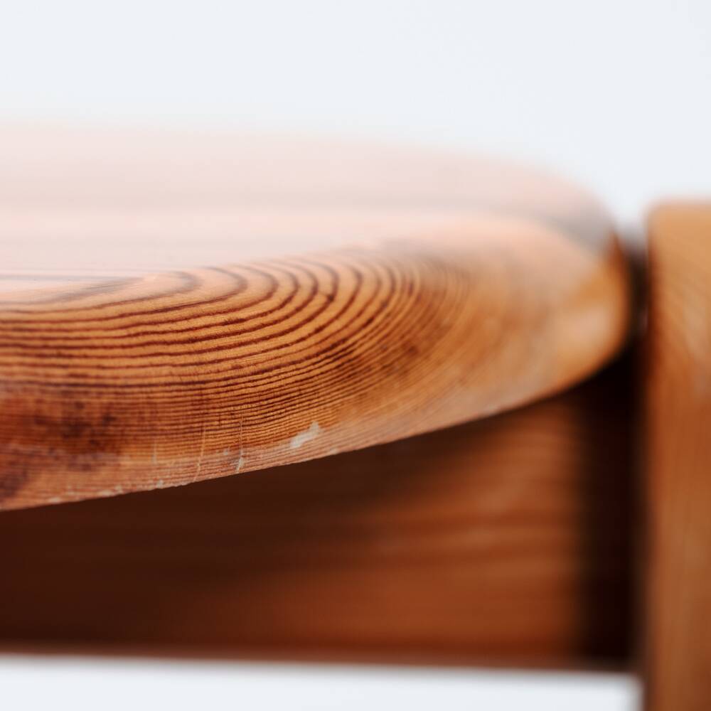 Pinewood stool, in manner of Rainer Daumiller