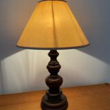 Vintage lamp in turned wood