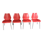 Set of 4 Kartell Maui chairs by Vico Magistretti