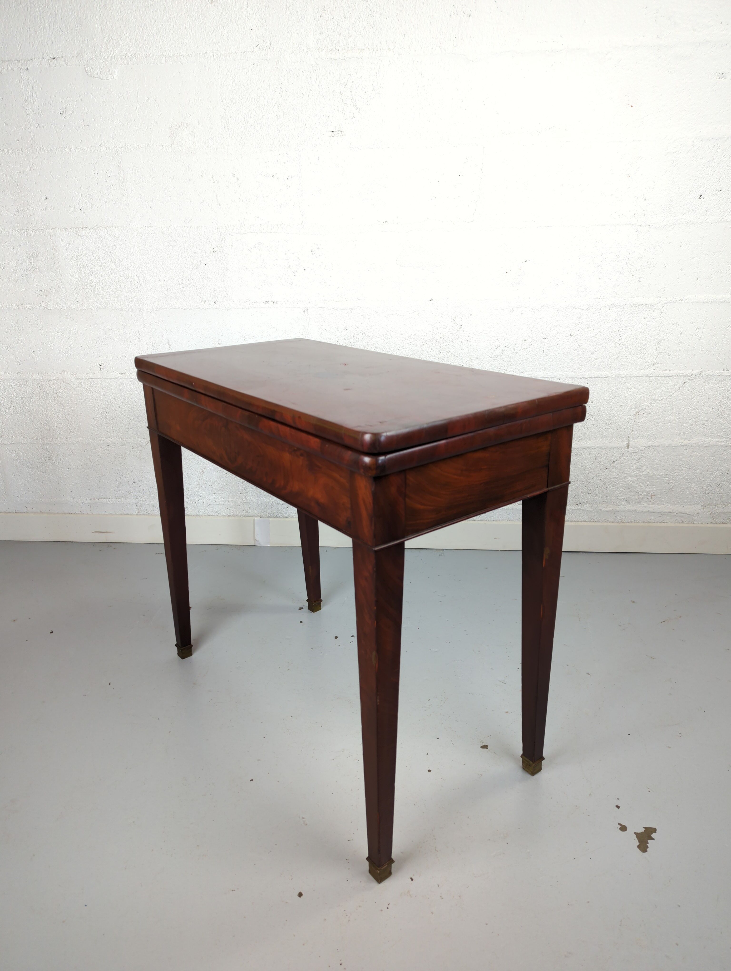 Game table wallet mahogany veneer era empire