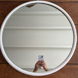 Round wooden mirror