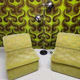 "1970s design armchair pair"