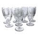 Antique wine glasses half-crystal - France circa 1900