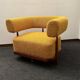 Set of Lounge Chairs with Tapered Legs in Mustard Bouclé Wood, 2000s