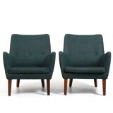 Rare Pair of AV-53 Easychairs by Arne Vodder 1953