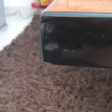 Coffee table bar Paul Michel in elm magnifying glass