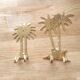 Small wall hook palm in gilded brass