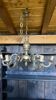 Lustre 6 feux bronze  doré vintage 70 cms