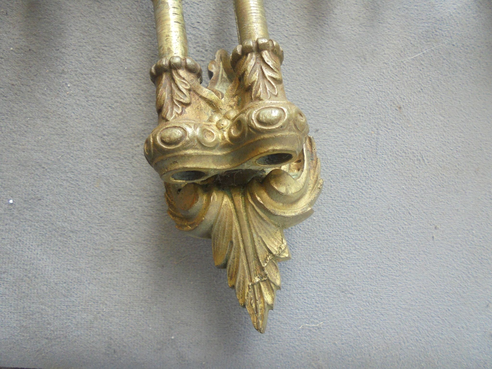 Pair of Bronze Piano Candlesticks