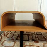 Curved wooden coffee table