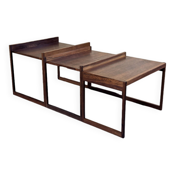 Tables gigognes en teck des années 60 et 70 Illum Wikkelsø pour CFC Silkeborg